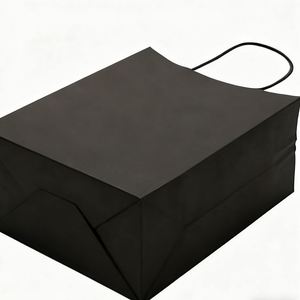 Sac en papier kraft imprimé sur mesure, recyclable, écologique, style classique avec poignée pour vêtements, cadeaux et plats à emporter - Product Image 2