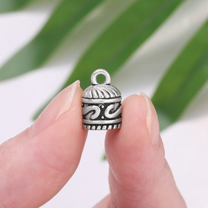 Zinc Alloy <b>Weight</b> Cap Antique Silver Plated <b>Small</b> DIY Jewelry Findings Bracelet Pendant Accessory - Product Image 4