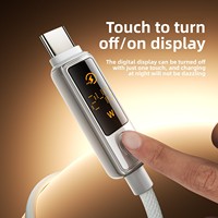 Kabel Layar Digital Aktif Sentuh 240W Kustom dengan Konektor Paduan Seng Pengisian Cepat Tipe-C untuk I Phone Huawei Android Laptop
