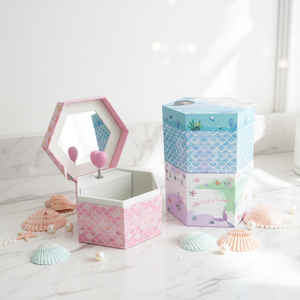 Caja Musical de Papel Ecológica de Nuevo Diseño Yiyu, Caja de Joyería de Madera de Estilo Vintage con Melodía Personalizada, Regalo para Niñas - Product Image 3