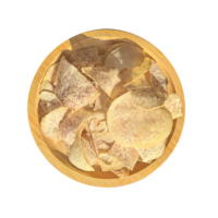 Chips de Taro crujientes Aperitivos de frutas orgánicas Procesamiento frito profesional Empaquetado en bolsa 35 g Sabor a Lima