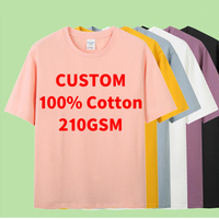 T-shirt décontracté pour homme, coupe classique, 100% coton, respirant, doux, 210 GSM, personnalisé avec impression DTF, DTG, sérigraphie et broderie