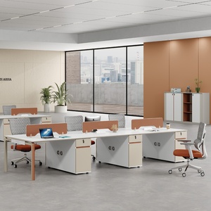 Muebles de oficina <span class=keywords><strong>1</strong></span> 2 juegos Escritorio de oficina moderno de alta calidad Estación de trabajo para el personal - Product Image 1