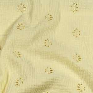 Tissu en mousseline de coton double couche respirant et léger pour couverture d'emmaillotage pour bébé et fabrication de vêtements pour nourrissons - Product Image 6