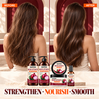 HILOTION Shampoing et après-shampoing botaniques à l'oignon rouge, masque capillaire, huile, OEM ODM, marque privée, ensemble de soins capillaires pour renforcer, nourrir et lisser les cheveux