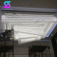Lustre LED en cristal de luxe sur mesure, style moderne, pour décoration intérieure, hôtel, hall, couloir, IP65