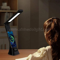 Protection des yeux Port de charge Usb Étude Led Lampe de table Contrôle tactile Pliable Lampe de table variable Lampe de bureau avec chargeur sans fil