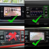 GreenYi Caméra de voiture Piste dynamique de données d'origine pour VW Polo 2018 ~ 2024 MIB2 Unité Caméra de recul de stationnement Pas de décodage Plug & Play