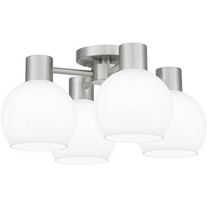 Luminaire de plafond semi-suspendu moderne de luxe en laiton et verre côtelé |   Éclairage opulent pour hall d'hôtel et zones haut de gamme - Product Image 4