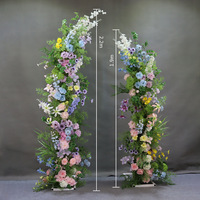 Arche de fleurs artificielles en soie, multicolores, roses et hortensias, pour toile de fond de mariage, décoration de scène d'événements et de cérémonies, livraison rapide