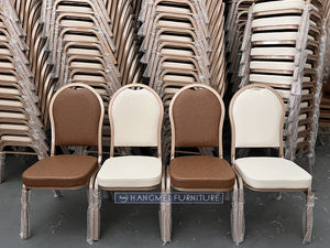 Chaises <span class=keywords><strong>de</strong></span> réunion d'hôtel modernes en métal avec coussin en mousse haute densité, empilables, mobilier commercial pour salon et <span class=keywords><strong>salle</strong></span> <span class=keywords><strong>de</strong></span> conférence - Product Image 6