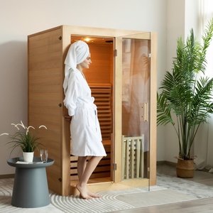 Canadian the Popular Wholesale Cómodo 2 Personas Madera Seco High End Sauna tradicional Vapor Sala de sauna de lujo al aire libre - Product Image 4