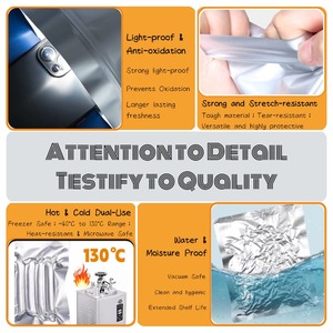 Sacs de conservation sous vide alimentaire personnalisés résistants aux hautes températures, anti-odeur, en aluminium laminé, sachets de stérilisation, emballage alimentaire - Product Image 4