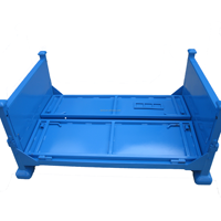 AOCHEN Haute Qualité Industrielle Métal Pliable Stillage Entrepôt Conteneur De Stockage Boîte Empilable Logistique Boîtes De Chiffre D'affaires