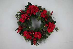 New Product Customized <b>Artificial</b> Flowers Decoration Christmas <b>Wreath</b> Luxury <b>Artificial</b> Christmas <b>Wreath</b> - Product Image 4