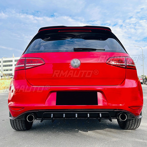 For VW Golf MK7 GTI 2013-2016 Body Kit Rear Bumper Lip Rear Bumper Spoiler <b>Diffuser</b> Splitter Protector <b>Car</b> Accessories - Product Image 4