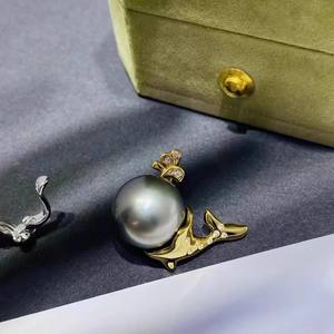 31185DIY Accesorios de Perlas, Colgante de Plata S925 con Cierre de Ballena y Cuentas Redondas de 10-13 mm, Conjuntos de Joyería de Moda - Product Image 3