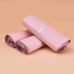 Ready To Ship Matte Light Pink Self Adhesive Carrier Parcel Express Apparel Courier Shipping Bags