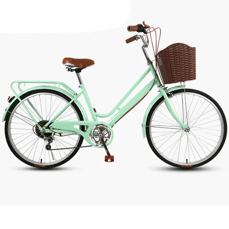 26 дюймов новая модель односкоростной женский велосипед с переменной скоростью/городской велосипед/Велоспорт с корзиной