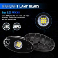 Feux LED pour Jeep IDUN 9, pour Jeep tout-terrain, ATV, SUV, 4x4, bateau, en blanc pur, neufs, 12V, autres accessoires d'éclairage automobile
