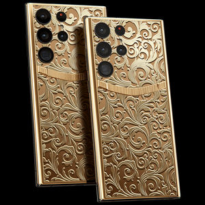 Amsung s23 ultra EEP carving-carcasa dorada con logotipo personalizado, marco dorado <span class=keywords><strong>de</strong></span> lujo <span class=keywords><strong>de</strong></span> nuevo diseño - Product Image 5