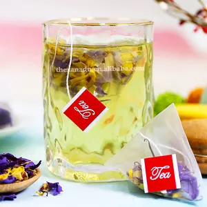 Оптовая продажа, органический фермерский чай с голубыми цветами лотоса, чайные пакетики и бирки на заказ, измельченный чай с цветами лотоса