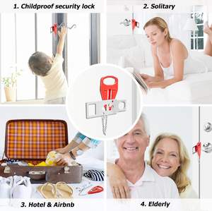 מנעול דלת נירוסטה ניידת עבור מלון אבטחה ביתית ונעות מתן בטיחות ופרטיות נוספות - Product Image 6