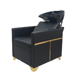 Qumeng 2024 Nuevo Modelo Moderno y Duradero, Silla de Champú para Salón de Belleza, Mueble de Salón con Tapicería de Cuero Sintético - Product Image 1