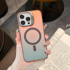 แม่เหล็กที่มองไม่เห็นผู้ถือเคสโทรศัพท์สําหรับIPhone 11 12 <span class=keywords><strong>13</strong></span> 14 15 <span class=keywords><strong>Pro</strong></span> <span class=keywords><strong>Max</strong></span>ไร้สายชาร์จMatte Clearวงเล็บมือถือ - Product Image 4