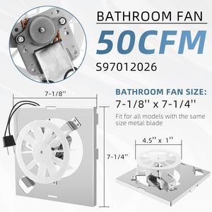 S97012026 S97008322 Conjunto DE MOTOR DE VENTILADOR DE BAÑO Compatible con 696N-R02 B 696N-R01 B 688-K 688-<span class=keywords><strong>J</strong></span> 688-<span class=keywords><strong>H</strong></span> 688-<span class=keywords><strong>G</strong></span> 663-<span class=keywords><strong>G</strong></span>/<span class=keywords><strong>H</strong></span>/<span class=keywords><strong>J</strong></span> - Product Image 3