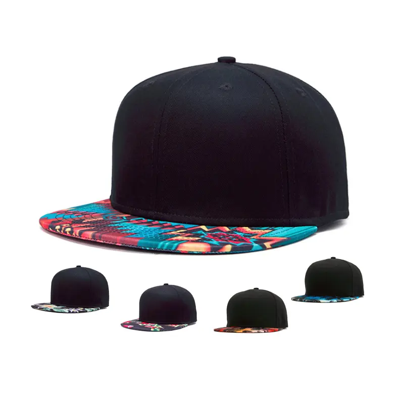 3D הדפסת הצמד חזרה כובע רחוב ריקוד היפ הדפסת שטוח ביל הוואי כובעי עיצוב משלך Snapback כובע/כובע