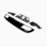 Diffuseur de pare-chocs arrière à quatre sorties en ABS noir pour Mercedes Benz Classe C C63 W205