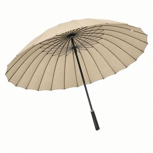 Parapluie de golf droit surdimensionné à 24 baleines pour homme, manivelle longue, coupe-vent, pour usage professionnel et promotionnel, avec logo personnalisé - Product Image 1