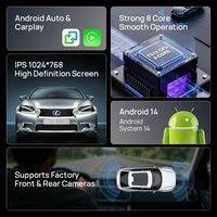 Écran de style Tesla de 12,8 pouces pour Lexus GS 300 350 460 2005-2010, autoradio Android, multimédia, CarPlay automatique, 4G Wifi, FM, USB, affichage