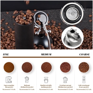 Moulin <span class=keywords><strong>à</strong></span> <span class=keywords><strong>café</strong></span> manuel avec logo personnalisé, récipient <span class=keywords><strong>à</strong></span> poudre, réglage externe, moulin <span class=keywords><strong>à</strong></span> grains de <span class=keywords><strong>café</strong></span> pour les voyages, le camping, la maison, le bureau - Product Image 2