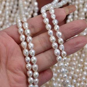 Perlas de Agua Dulce Blancas Irregulares de Estilo Barroco, Perlas de Imitación de Vidrio Sueltas para la Fabricación de Joyas, Opciones de Color Disponibles - Product Image 2