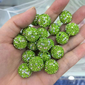 Nhà Máy Bán Hàng Trực Tiếp 4Mm 6Mm 8Mm 10Mm Rhinestone Hạt Đất Sét Pha Lê Pave Rhinestone Hạt - Product Image 1