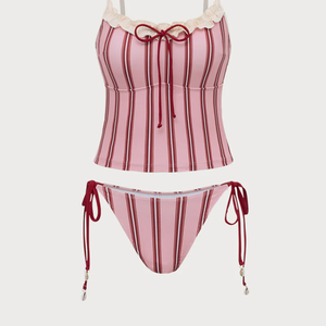 Nouveau design, fabricant, personnalisé, durable, sexy, tankini à rayures florales extensibles, magnifique <span class=keywords><strong>maillot</strong></span> <span class=keywords><strong>de</strong></span> <span class=keywords><strong>bain</strong></span> pour femmes - Product Image 5
