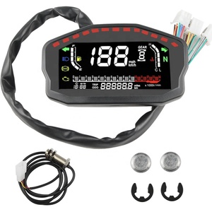 Tachimetro con Display LCD per moto digitale universale con sensore di velocità contagiri in ABS contagiri RPM misuratore di velocità indicatore del carburante - Product Image 5