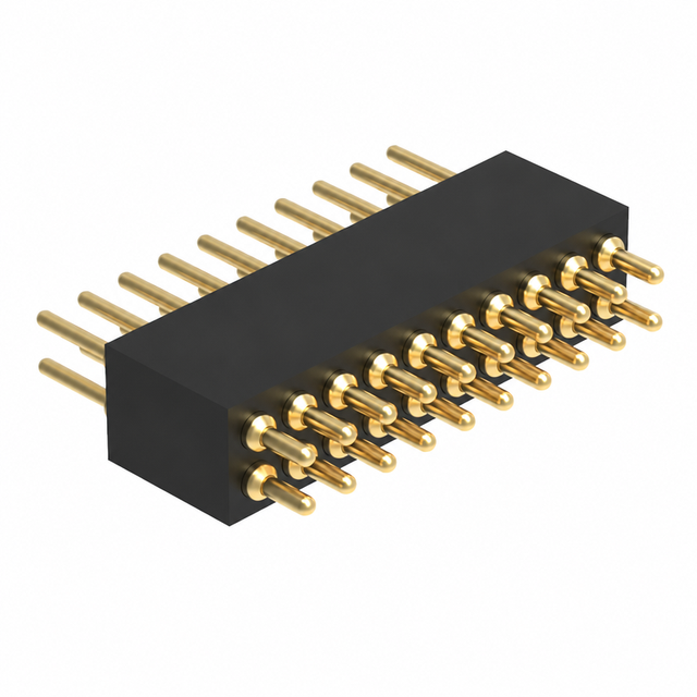 Denentech 1.27mm Spring Loaded Pogo Pin Test Fixture Connector Double-Ended Surface Mount for PCB