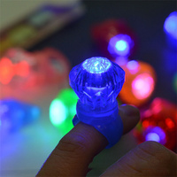 Anneau lumineux LED en gros, anneau lumineux LED en diamant, anneau lumineux néon pour fête, cadeaux de fête lumineux, garniture de panier de Pâques