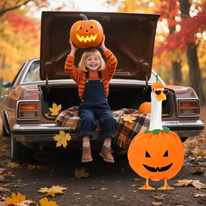 Costume da Oca per Halloween con Stampa Zucca, Abbigliamento in Cotone per Animali Domestici, Outfit per Natale <span class=keywords><strong>e</strong></span> Ringraziamento - Product Image 1