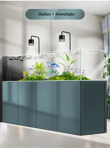 Aquarium en <span class=keywords><strong>verre</strong></span> ultra-clair avec filtre inférieur automatique éco-responsable et débordement latéral pour poissons d'eau douce - Product Image 5