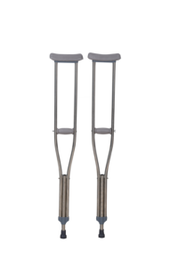 <span class=keywords><strong>Muletas</strong></span> de Acero Inoxidable con Botón de Ajuste Rápido para Rehabilitación Postoperatoria - Product Image 2