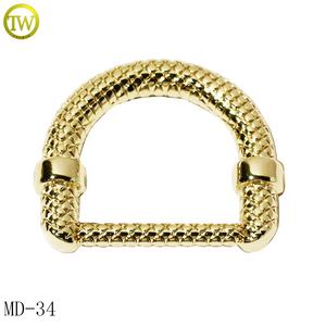 ห่วงรูปตัว <span class=keywords><strong>D</strong></span> สีทอง ทำจากโลหะผสมสังกะสี แข็งแรง สำหรับสายรัด แบบเชื่อมเดี่ยว - Product Image 5