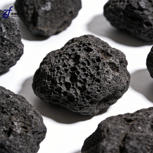 Bloque <span class=keywords><strong>de</strong></span> Roca Volcánica <span class=keywords><strong>de</strong></span> Basalto Natural, Color Negro/Rojo, para Mejorar el Suelo, Acuicultura, Jardín, Barbacoa, Difusor, Uso Exterior - Product Image 1