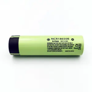 Baterai merek lithium ion kapasitas tinggi baterai NCR 18650B 3400mah 3.7v baterai 18650 ion Lithium