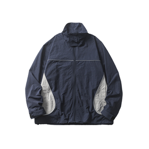 Veste coupe-vent légère en nylon pour homme, fermeture éclair intégrale, logo personnalisé, décontractée, pour la course en extérieur, vente en gros OEM - Product Image 1