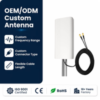 Antenne panneau MIMO polarisée verticalement 700-2700 MHz 12 dBi IP67 50 Ohm 2 VSWR pour extérieur avec câbles d'extension pour amplificateur de signal LTE