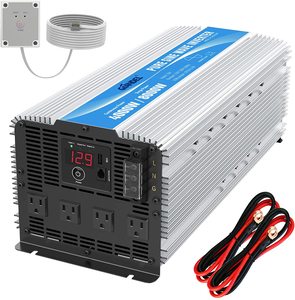 Gandiel 4000W Heavy Duty <span class=keywords><strong>Power</strong></span> Inverter tinh khiết Sine Wave DC12V để ac120v 4 AC cửa hàng điều khiển từ xa 2.4A <span class=keywords><strong>USB</strong></span> LED NFC kết nối - Product Image 1